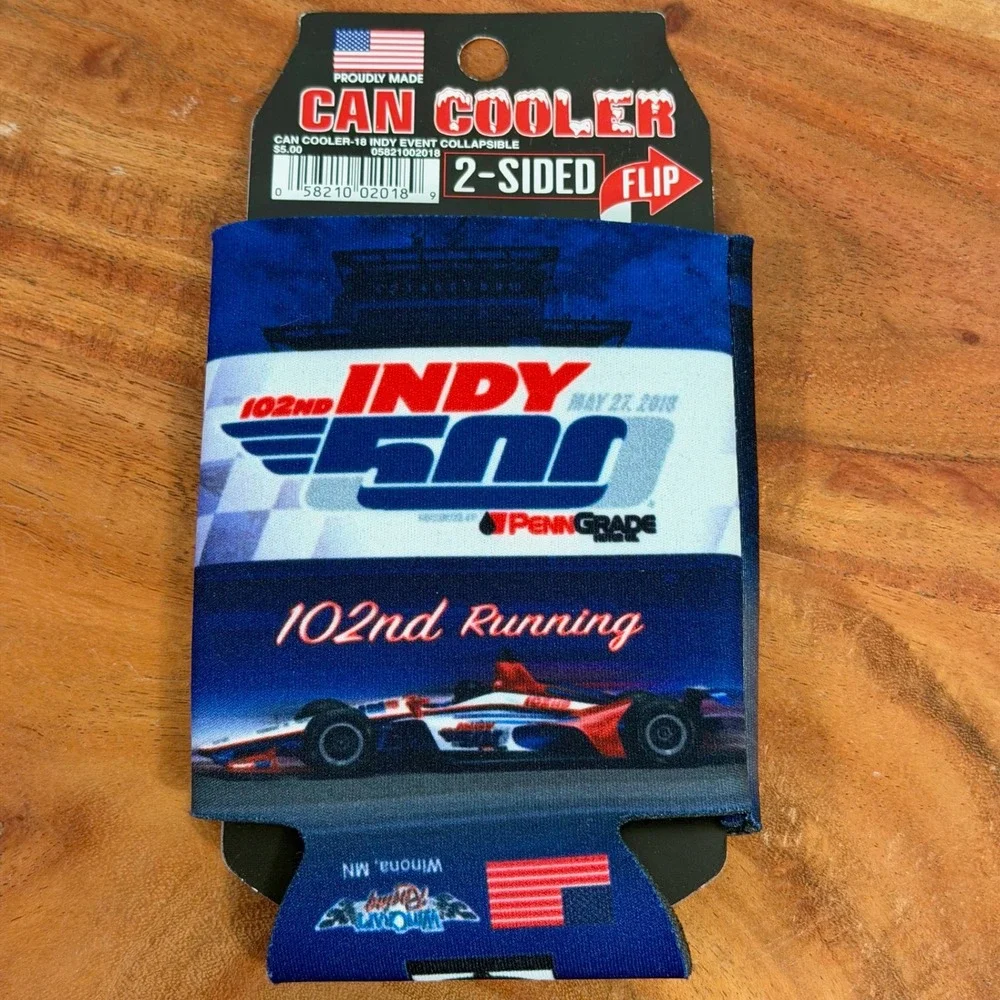 Indy 500 102nd Running Can Cooler 2 Sided Flip Design Collapsible‎